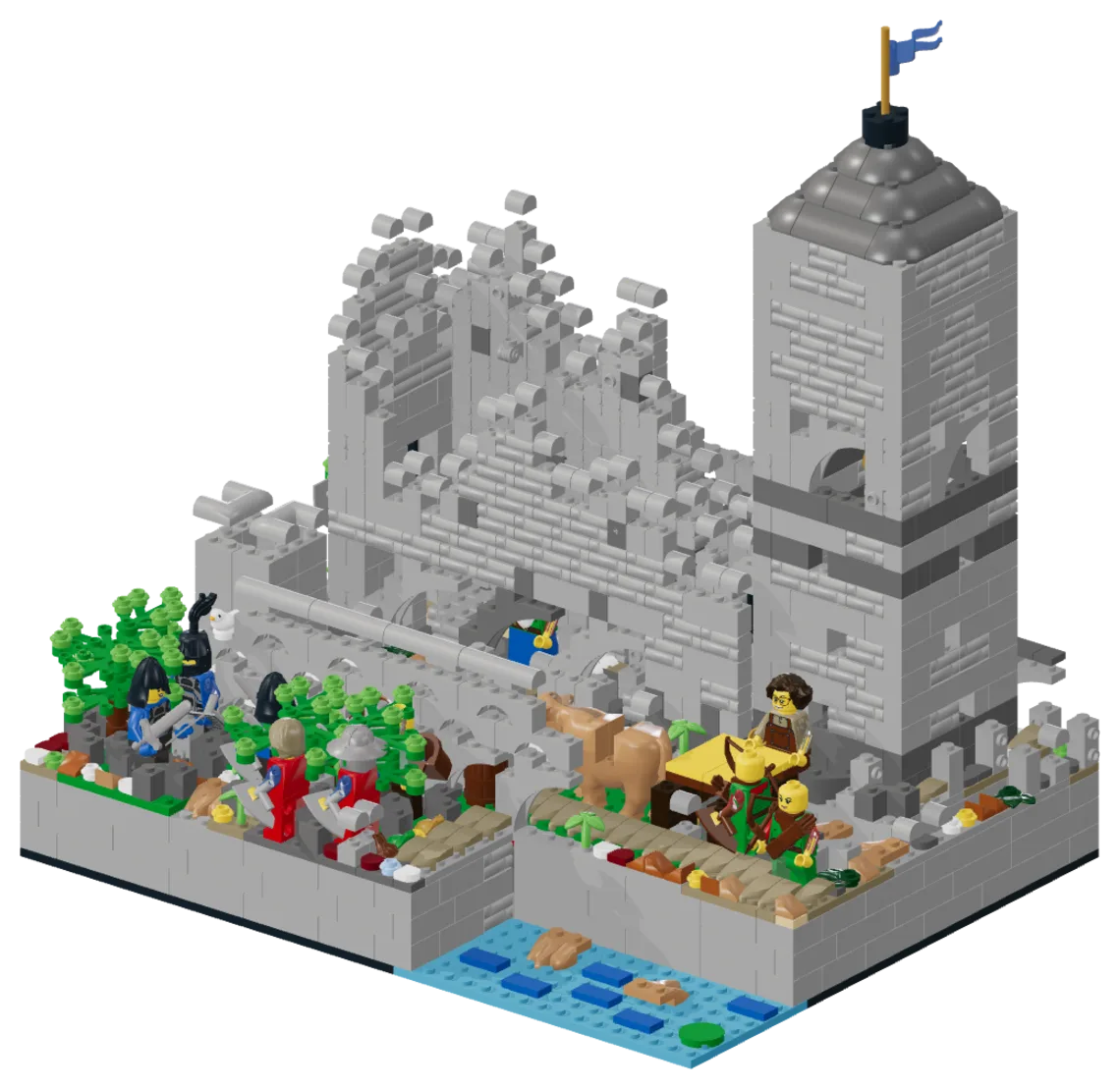 Lionsgate Abbey ruins built from set 10305