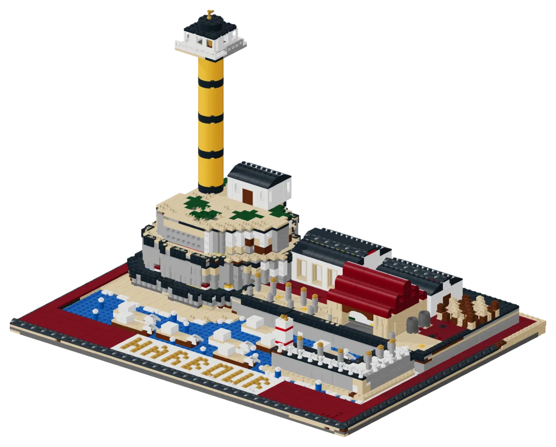 Lighthouse harbour built from set 10294