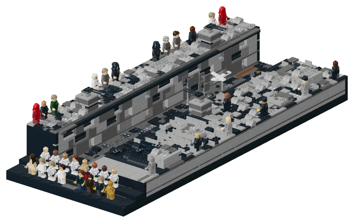 Trench Run diorama built from set 75419